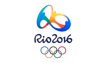 Bangkok, Thailand - May 7, 2016: Official logo of the 2016 Summer Olympic Games in Rio de Janeiro, Brazil, from August 5 to August 21, 2016, printed on paper.